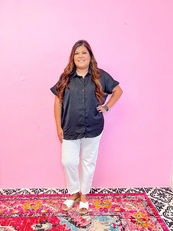 Your Exclusive Offer Awaits!Your Exclusive Offer Awaits![Plus Size] Nothing But The Best Black Top