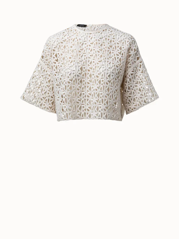 Score Big Savings Today!Score Big Savings Today!Short Top In Infinite Wool Embroidery