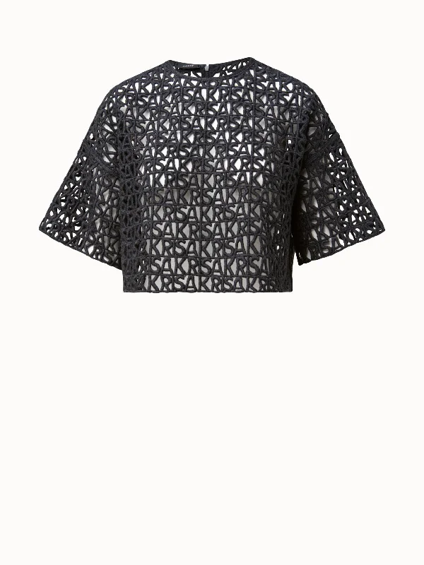 Steals and Deals Await!Steals and Deals Await!Short Top In Infinite Wool Embroidery