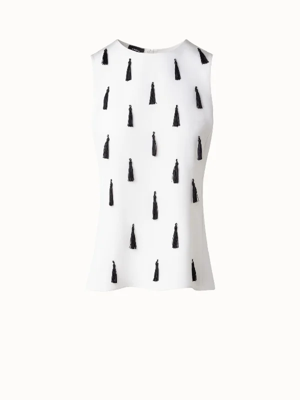 Your Shopping Wish, Our Discount Command!Your Shopping Wish, Our Discount Command!Sleeveless Silk Blouse with Tassels