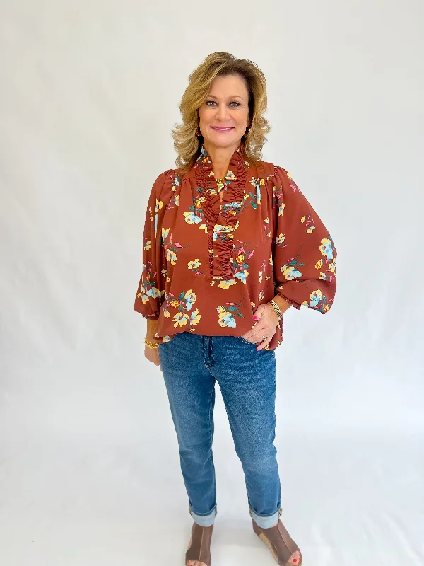 Savings You Can’t Ignore!Savings You Can’t Ignore!Sophia Smocked Blouse-Espresso