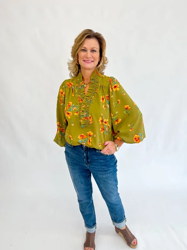Seasonal Sale – Shop Now!Seasonal Sale – Shop Now!Sophia Smocked Blouse-Olive