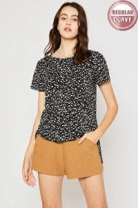 Don't Miss Out!Don't Miss Out!Splash Dot Printed Top
