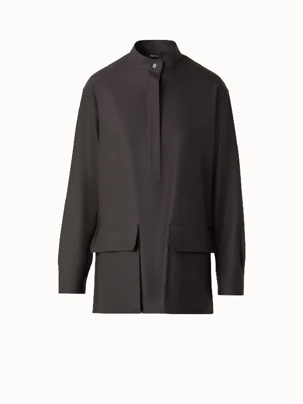 The Best Deals Won’t Wait!The Best Deals Won’t Wait!Tunic Blouse in Wool Gabardine