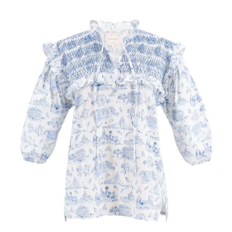 Buy One, Get One Free!Buy One, Get One Free!Women's Lizzie Shirt - Dallas Print (Blue)