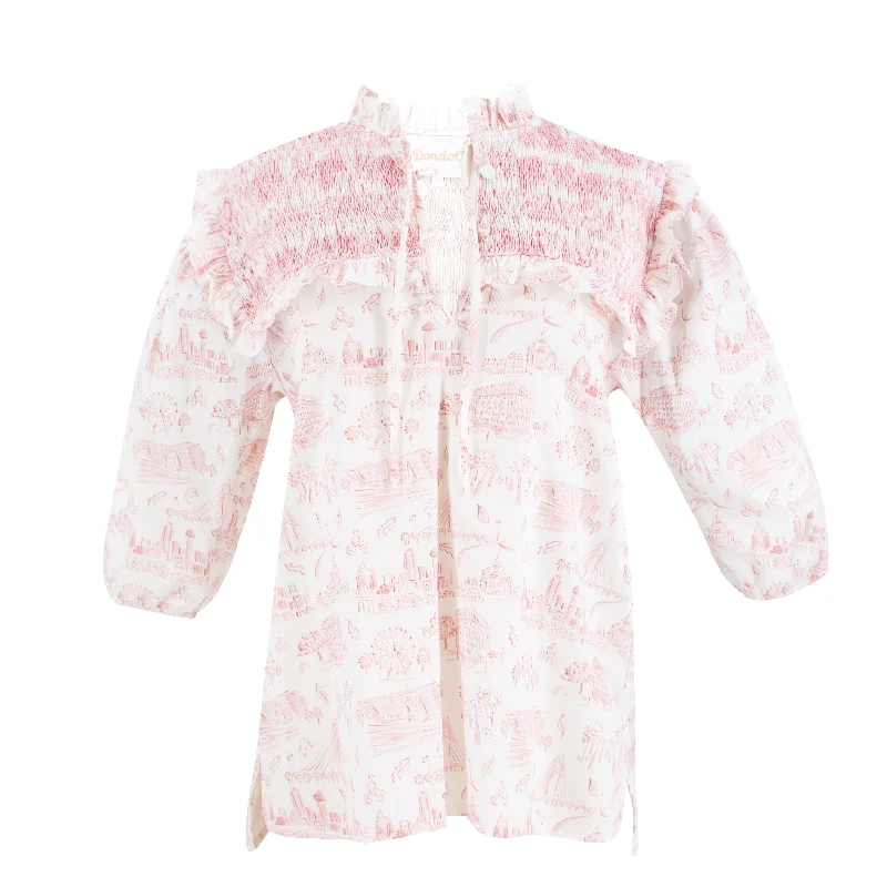 Only a Few Left – Order Now!Only a Few Left – Order Now!Women's Lizzie Shirt - Dallas Print (Pink)