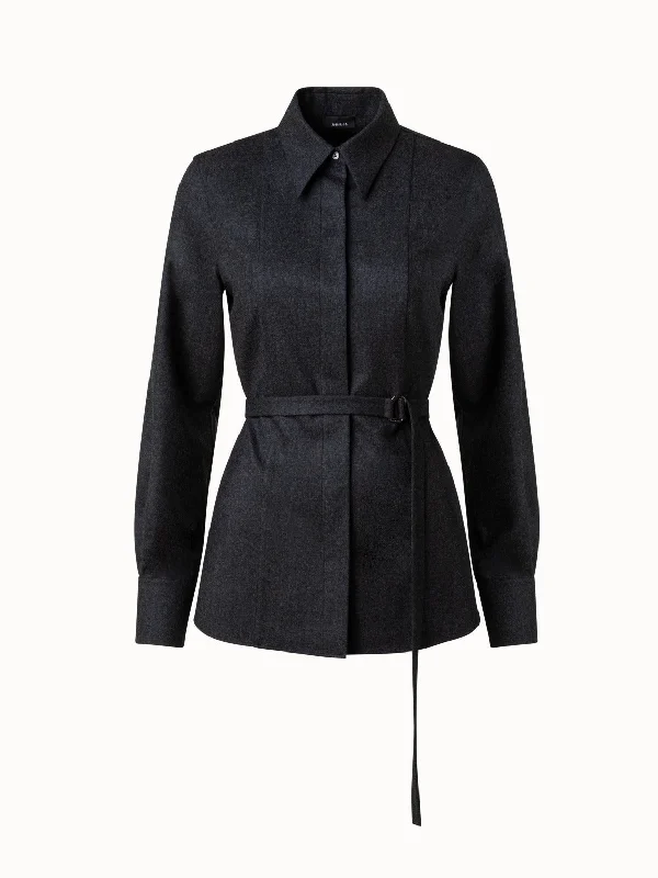 One Day Only – Huge Savings!One Day Only – Huge Savings!Wool Stretch Flannel Blouse