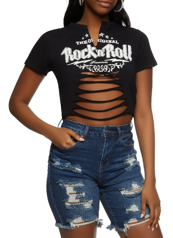 Exclusive Savings This Week!Exclusive Savings This Week!Laser Cut Rock N Roll Graphic Tee Exclusive Savings This Week!Exclusive Savings This Week!Laser Cut Rock N Roll Graphic Tee