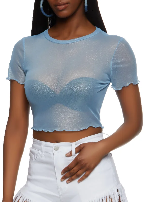 The Best Offers Are Here!The Best Offers Are Here!Sheer Mesh Lettuce Edge Crop Top The Best Offers Are Here!The Best Offers Are Here!Sheer Mesh Lettuce Edge Crop Top