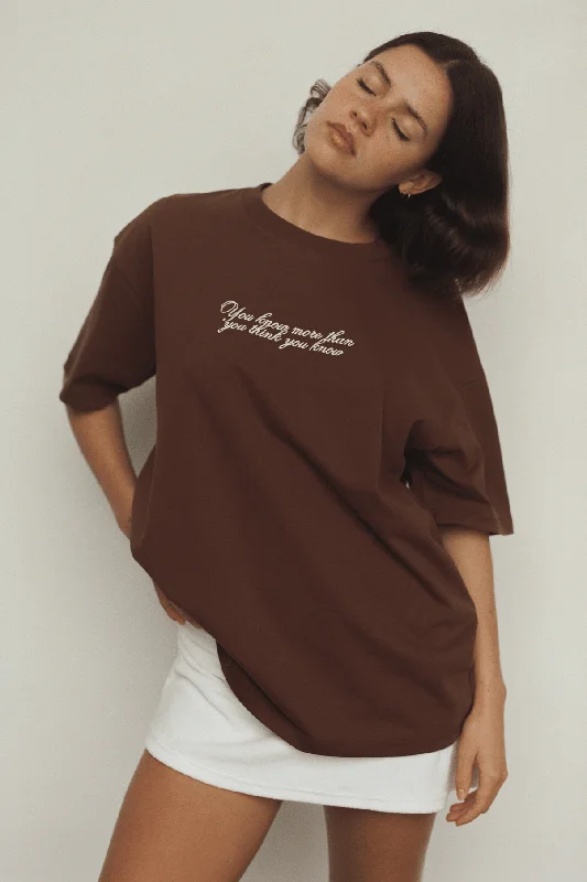 Lowest Prices Guaranteed!Lowest Prices Guaranteed!Commonplace - Morale T Shirt, Chocolate/ Pink