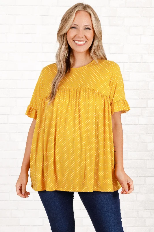 Exclusive Offers You’ll Love!Exclusive Offers You’ll Love!Counting The Stars Top, Mustard