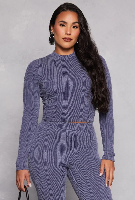 Bigger Savings, Better Shopping!Bigger Savings, Better Shopping!Ribbed Knit Long Sleeve Crop Top