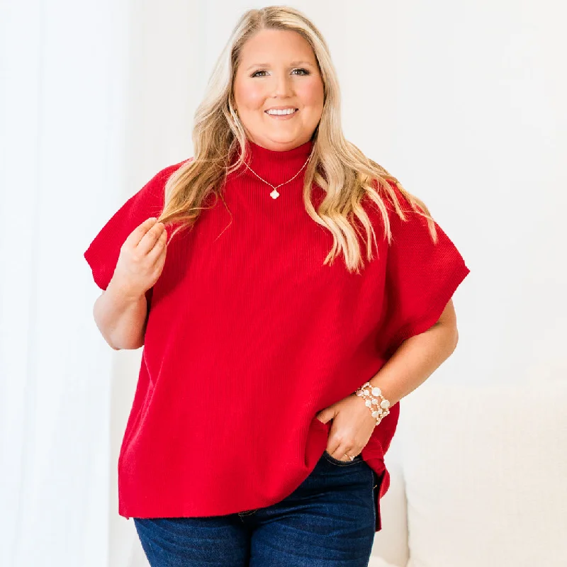 Seasonal Sale – Shop Now!Seasonal Sale – Shop Now!Do Anything Sweater, Red