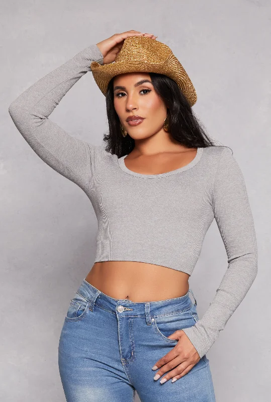 More Discounts, More Joy!More Discounts, More Joy!Seamless Ribbed Scoop Neck Crop Top