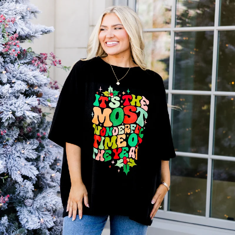 Your Best Deals Are Here!Your Best Deals Are Here!Most Wonderful Time Boyfriend Tee, Black