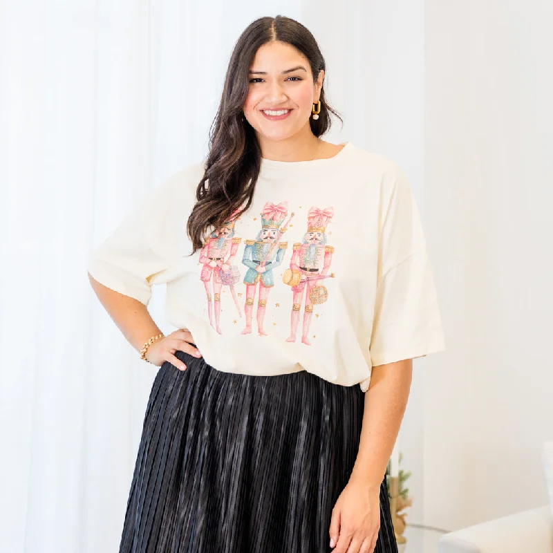 Act Fast – Limited Time Savings!Act Fast – Limited Time Savings!Nutcracker Christmas Boyfriend Tee, Ivory