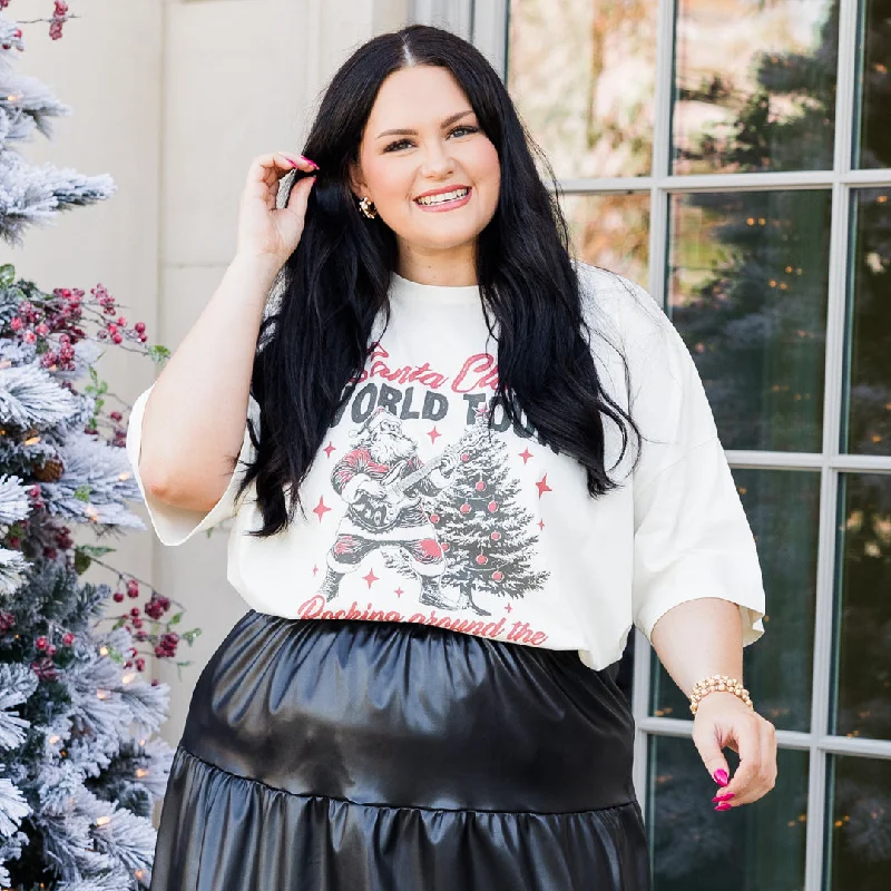Score Big Savings Today!Score Big Savings Today!Rockin' Santa Boyfriend Tee, Ivory