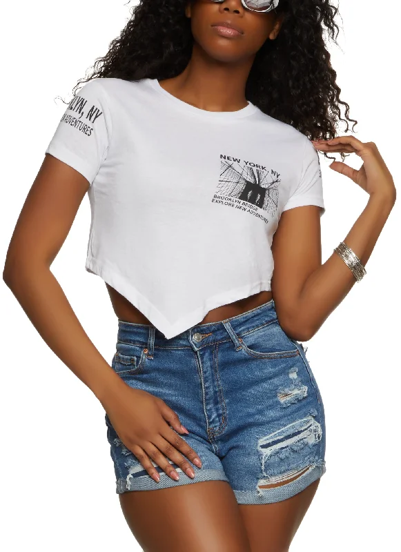 Special Discounts Inside!Special Discounts Inside!Brooklyn Bridge New York NY Hanky Hem Tee