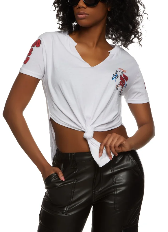 Limited-Time Price Drop!Limited-Time Price Drop!Find Your Way Graffiti Graphic Knot Front Tee