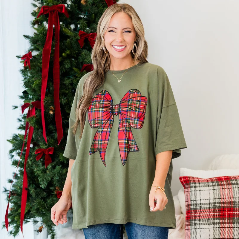 Your Dream Deal is Here!Your Dream Deal is Here!Wrapped With Love Boyfriend Tee, Moss